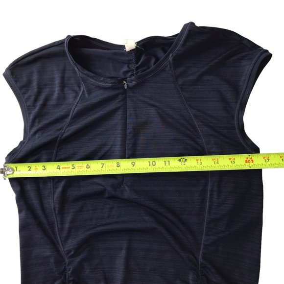 ATHLETA Pacifica 1/2 Zip Cap Sleeve Rash Guard Shirt Short Sleeve Size Women's M - Picture 6 of 8